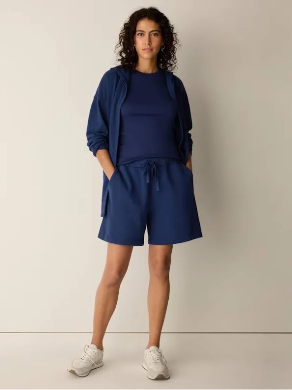 Eileen Fisher Organic Cotton Shorts Deep Dive Blue Size Large